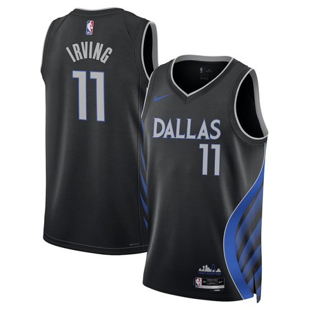 Men's Dallas Mavericks #11 Kyrie Irving Nike Black Swingman Jersey