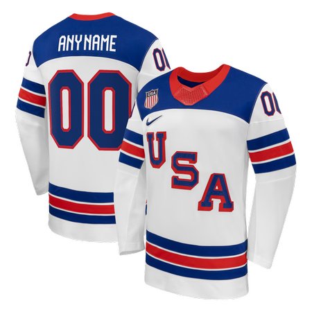 Youth USA Hockey Custom White 2026 Home Replica Jersey