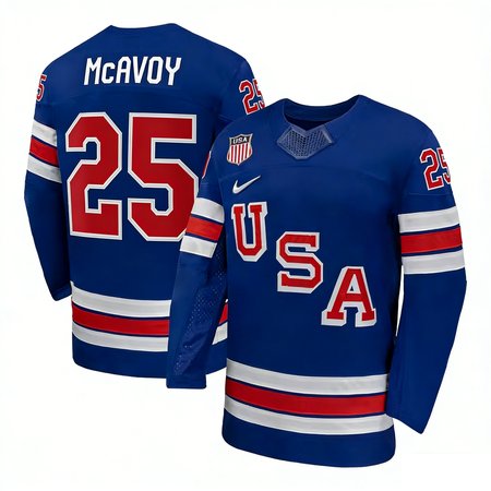 Youth USA Hockey #25 Charlie Mcavoy Royal 2026 Home Replica Jersey