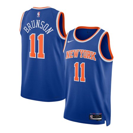 Men's New York Knicks #11 Jalen Brunson Nike Blue Swingman Icon Edition Jersey