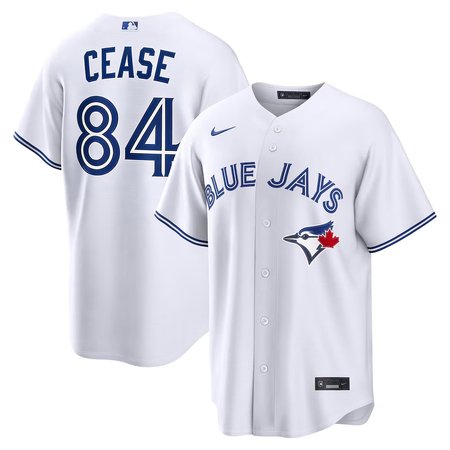 Men's Toronto Blue Jays #84 Dylan Cease White Cool Base Stitched Jersey