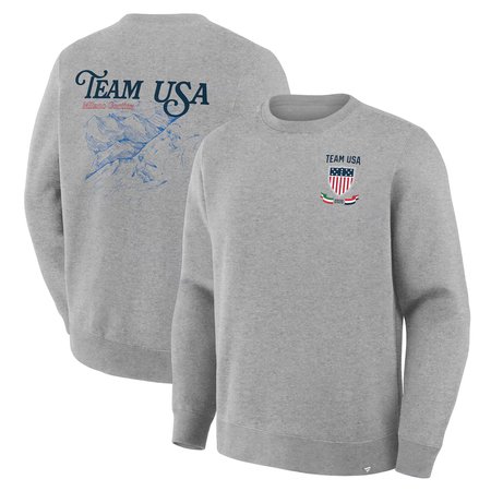 Men's Team USA Heather Gray Milano Cortina 2026 Winter Olympics Snowboarding Sweatshirt