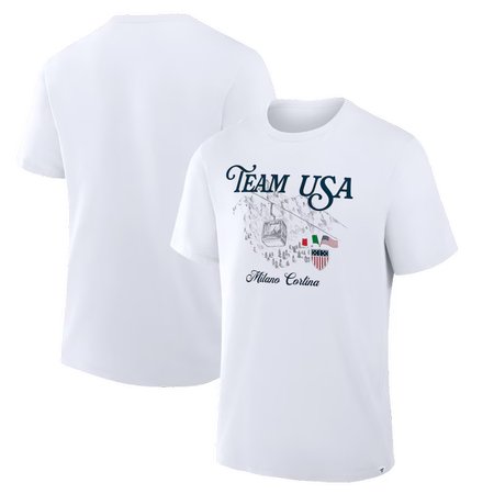 Men's Team USA White 2026 Winter Olympics United T-Shirt