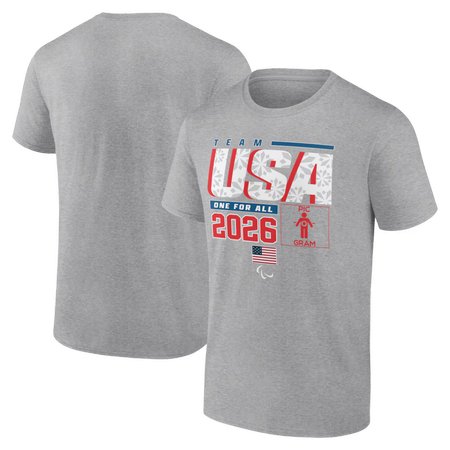 Men's Team USA Gray 2026 Winter Paralympics Pic-O-Gram T-Shirt