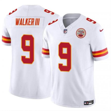 Men's Kansas City Chiefs #9 Kenneth Walker III White Vapor F.U.S.E Jersey