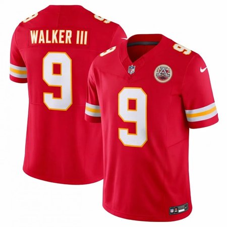 Men's Kansas City Chiefs #9 Kenneth Walker III Red Vapor F.U.S.E Jersey