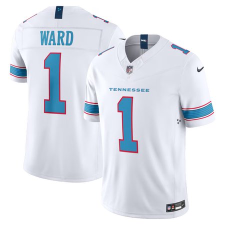 Youth Tennessee Titans #1 Cameron Ward Nike White Vapor F.U.S.E. Sewn Down Limited Jersey
