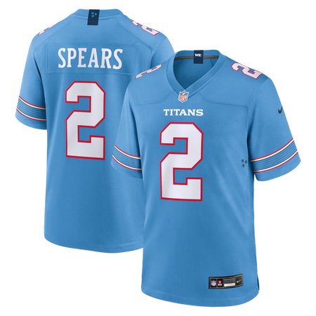 Youth Tennessee Titans #2 Tyjae Spears Nike Light Blue Game Jersey
