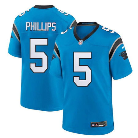 Men's Carolina Panthers Jaelan Phillips Nike Blue Game Jersey