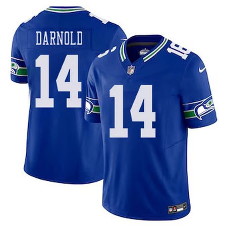 Youth Seattle Seahawks #14 Sam Darnold Royal 2024 F.U.S.E Vapor Limited Stitched Football Jersey