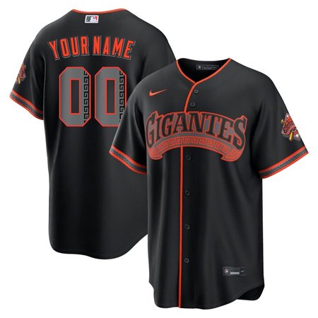 Youth San Francisco Giants Nike Black Alternate Stadium Custom Jersey