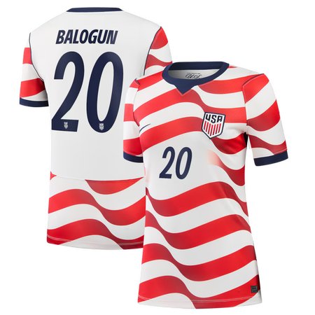 Women's Folarin Balogun #20 USA Home Stadium Replica Jersey World Cup 2026