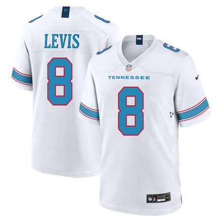 Youth Tennessee Titans #8 Will Levis White Game Jersey