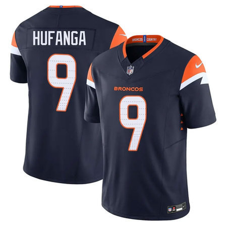 Youth Denver Broncos #9 Talanoa Hufanga Navy Mile High Collection Vapor F.U.S.E. Limited Jersey