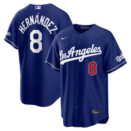 Men's Los Angeles Dodgers #8 Enrique Hernandez Nike Royal Alternate Stadium Jersey