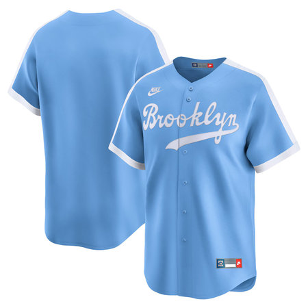 Youth Brooklyn Dodgers Nike Light Blue Cooperstown Collection Limited Jersey