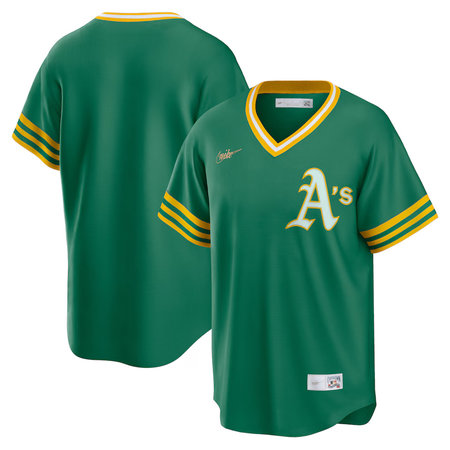 Youth Oakland Athletics Nike Green Kelly Road Cooperstown Collection Team Jersey