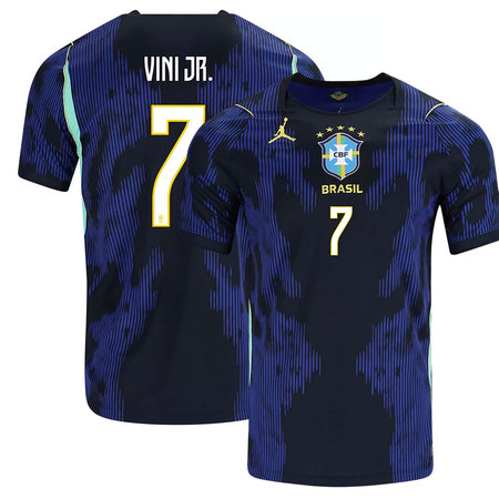 Men's Vini Jr. #7 Brazil Away Replica Jersey World Cup 2026