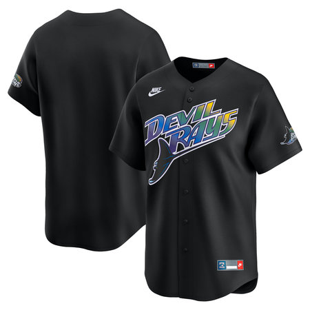 Youth Tampa Bay Rays Nike Black Cooperstown Collection Limited Jersey