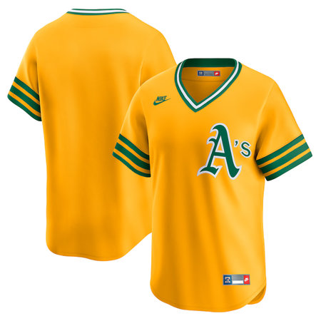 Youth Oakland Athletics Nike Gold Cooperstown Collection Limited Jersey