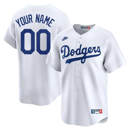 Youth Brooklyn Dodgers Nike White Cooperstown Collection Custom Jersey