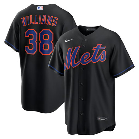 Youth New York Mets #38 Devin Williams Nike Black Alternate Replica Jersey