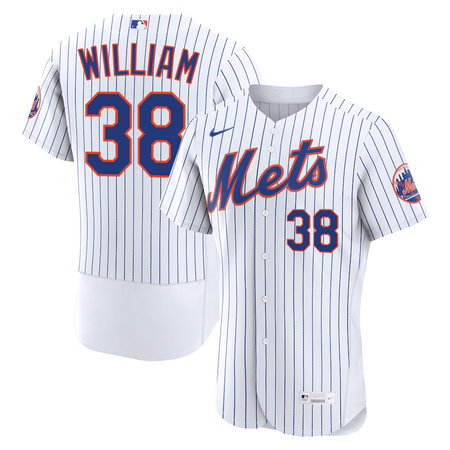 Youth New York Mets #38 Devin Williams Nike White Home Authentic Jersey