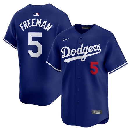 Youth Los Angeles Dodgers #5 Freddie Freeman Royal Cool Base Jersey