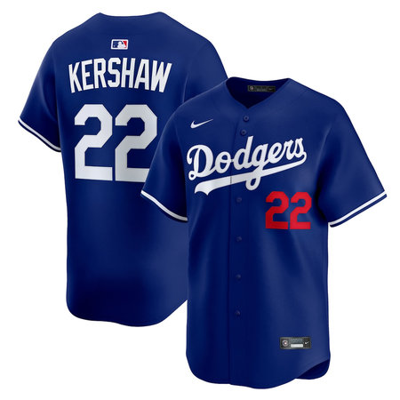 Youth Los Angeles Dodgers #22 Clayton Kershaw Royal Cool Base Jersey