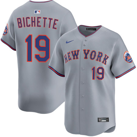Youth New York Mets #19 Bo Bichette Grey Road Limited Jersey