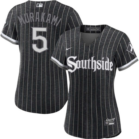 Women's Chicago White Sox #5 Munetaka Murakami Black Alternate Southside Jersey