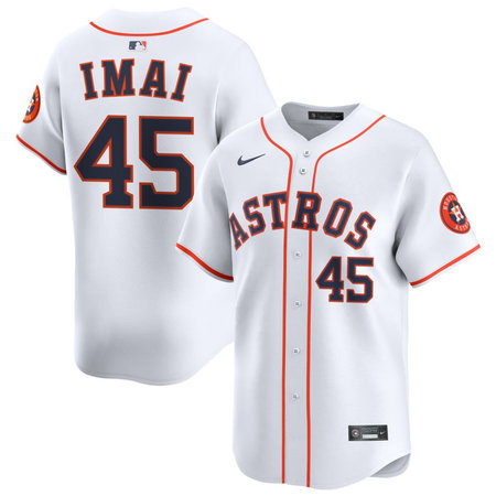 Men's Houston Astros #45 Tatsuya Imai Nike White Home Limited Jersey