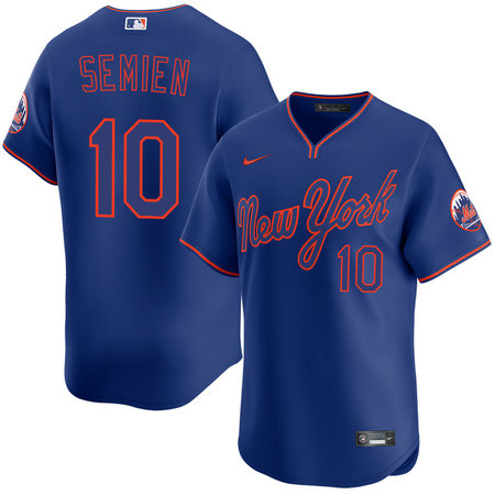 Youth New York Mets #10 Marcus Semien Royal Alternate Pullover Limited Jersey