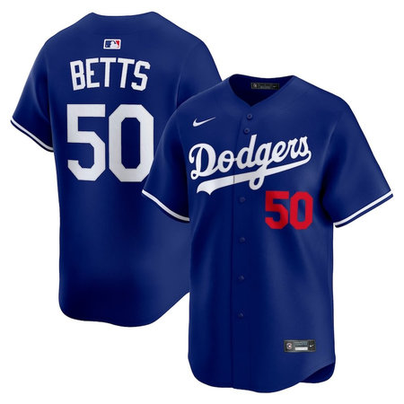 Youth Los Angeles Dodgers #50 Mookie Betts Royal Cool Base Jersey