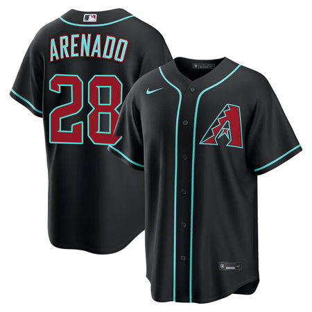 Youth Arizona Diamondbacks #28 Nolan Arenado Black Cool Base Stitched Baseball Jersey