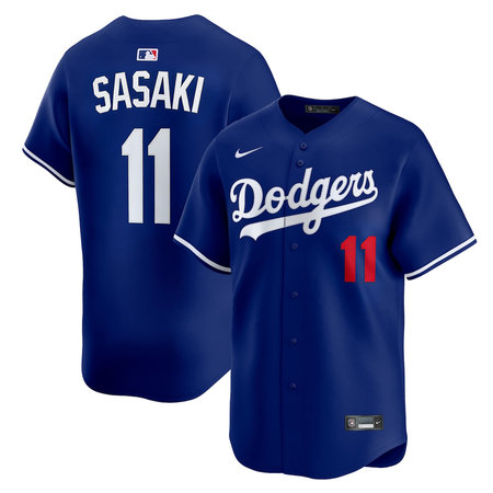 Youth Los Angeles Dodgers #11 Roki Sasaki Royal Cool Base Jersey