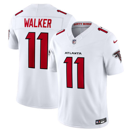Men's Atlanta Falcons #11 Jalon Walker Nike White Vapor F.U.S.E. Sewn Down Limited Jersey