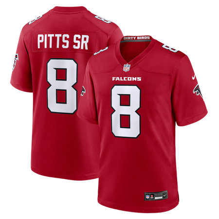 Men's Atlanta Falcons #8 Kyle Pitts Sr. Nike Red Game Jersey