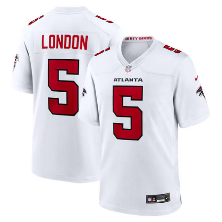 Youth Atlanta Falcons #5 Drake London Nike White Game Jersey