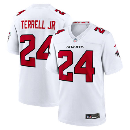 Youth Atlanta Falcons #24 A.J. Terrell Nike White Game Jersey