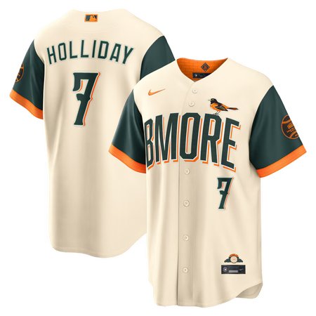 Men's Baltimore Orioles #7 Jackson Holliday Cream 2026 City Connect Stitched Jersey
