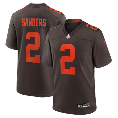 Men's Cleveland Browns #2 Shedeur Sanders Nike Brown Alternate Game Jersey
