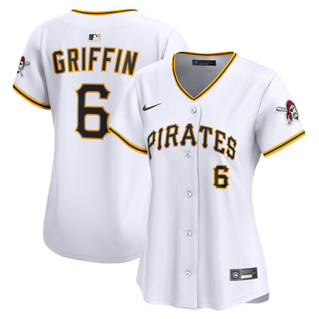 Women's Pittsburgh Pirates #6 Konnor Griffin Nike White Home Limited Jersey