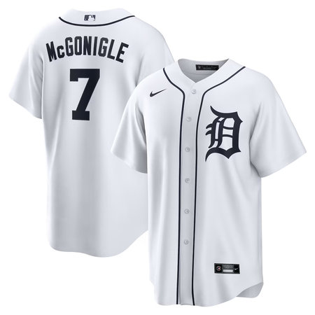 Youth Detroit Tigers #7 Kevin McGonigle Nike White Home Replica Jersey