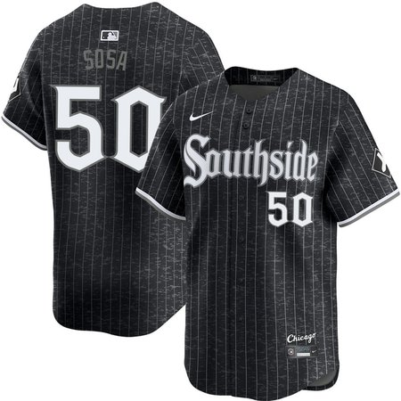 Men's Chicago White Sox #50 Lenyn Sosa Black Home Official Player Jersey
