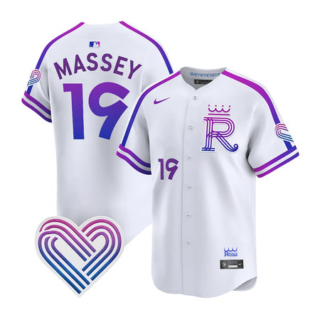 Men's Kansas City Royals #19 Michael Massey White 2026 City Connect Stitched Jersey