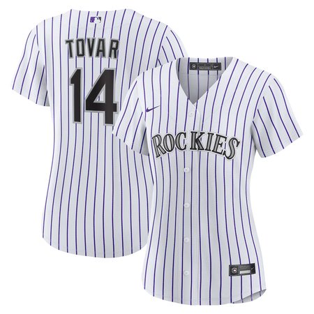 Women's Colorado Rockies #14 Ezequiel Tovar Nike White Home Replica Jersey