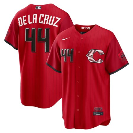 Men's Cincinnati Reds #44 Elly De La Cruz Red 2026 City Connect Stitched Jersey