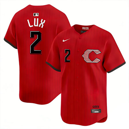 Youth Cincinnati Reds #2 Gavin Lux Red 2026 City Connect Stitched Jersey