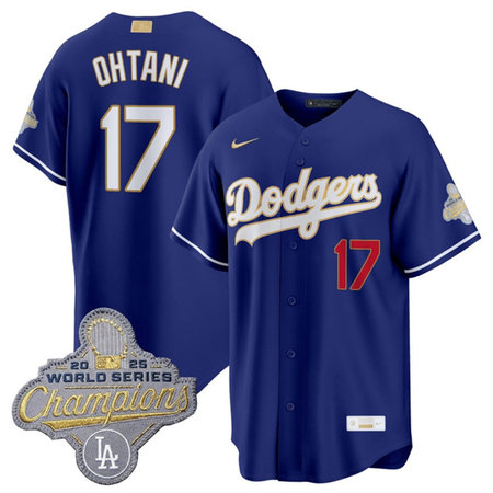 Youth Los Angeles Dodgers #17 Shohei Ohtani Royal 2026 Alternate Gold Collection Stadium Jersey